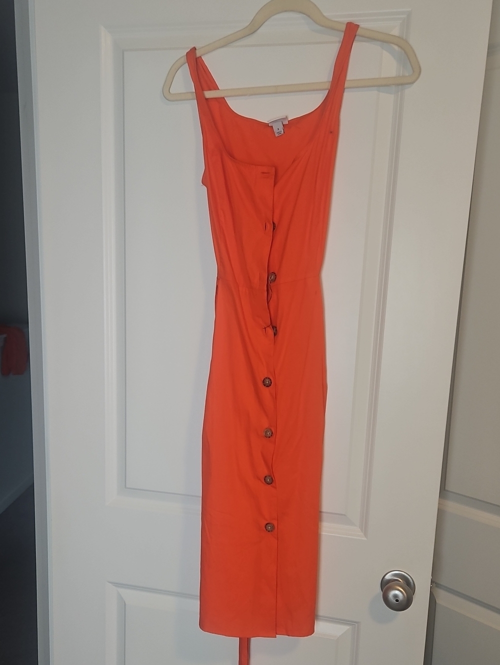 a new day Orange Button-Down Midi Dress